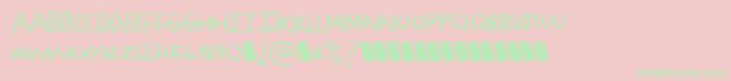 Diamondlux Font – Green Fonts on Pink Background