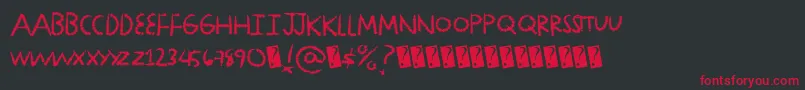 Diamondlux-Schriftart – Rote Schriften auf schwarzem Hintergrund