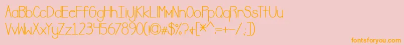 BananaChipMufflins Font – Orange Fonts on Pink Background