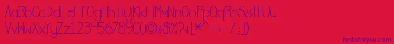 BananaChipMufflins Font – Purple Fonts on Red Background