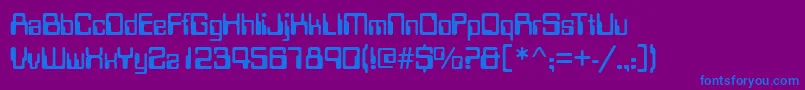 ComputerRegular Font – Blue Fonts on Purple Background