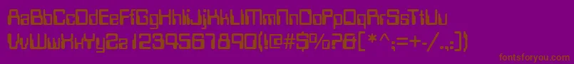 ComputerRegular Font – Brown Fonts on Purple Background