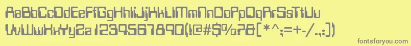 ComputerRegular Font – Gray Fonts on Yellow Background