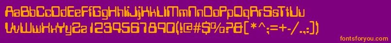 ComputerRegular Font – Orange Fonts on Purple Background