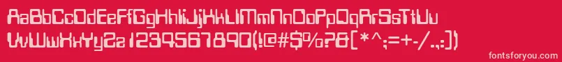 ComputerRegular Font – Pink Fonts on Red Background