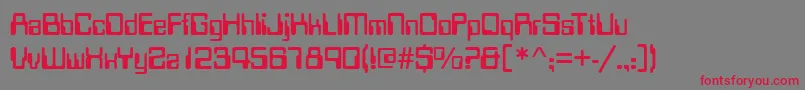 ComputerRegular Font – Red Fonts on Gray Background