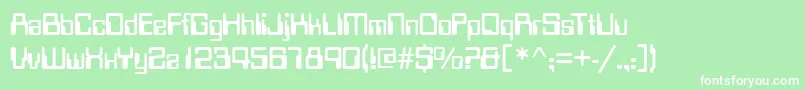 フォントComputerRegular – 緑の背景に白い文字