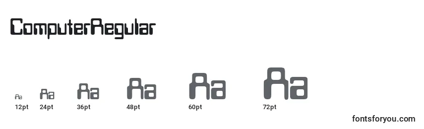ComputerRegular Font Sizes
