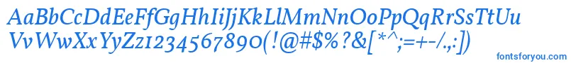VollkornItalic Font – Blue Fonts on White Background