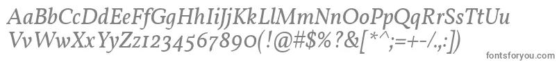 Шрифт VollkornItalic – серые шрифты на белом фоне
