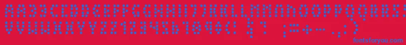 PeexExtralight Font – Blue Fonts on Red Background