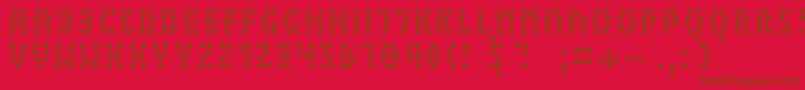 PeexExtralight Font – Brown Fonts on Red Background