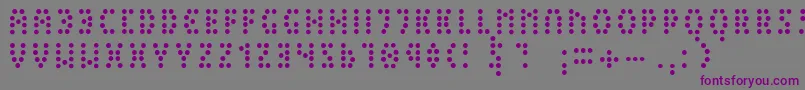 PeexExtralight-fontti – violetit fontit harmaalla taustalla