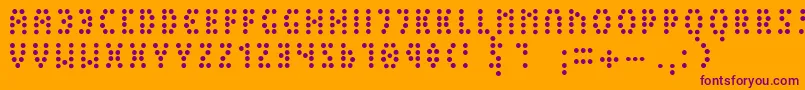 PeexExtralight Font – Purple Fonts on Orange Background