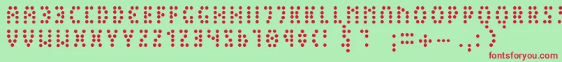 PeexExtralight Font – Red Fonts on Green Background