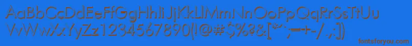 Police FuturisvolumecttRegular – polices brunes sur fond bleu