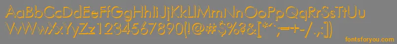 FuturisvolumecttRegular Font – Orange Fonts on Gray Background