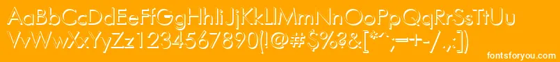 FuturisvolumecttRegular Font – White Fonts on Orange Background