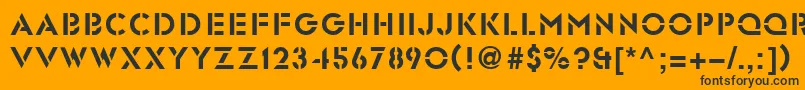 Glst Font – Black Fonts on Orange Background