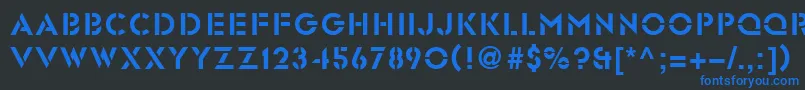 Glst Font – Blue Fonts on Black Background