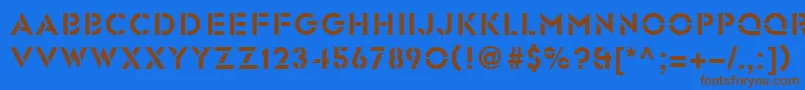 Glst Font – Brown Fonts on Blue Background