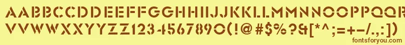 Glst Font – Brown Fonts on Yellow Background