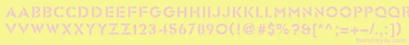 Glst-fontti – vaaleanpunaiset fontit keltaisella taustalla
