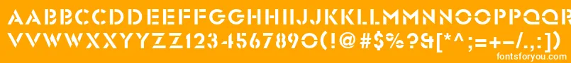 フォントGlst – オレンジの背景に白い文字