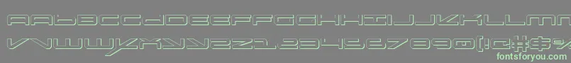 Oramacs Font – Green Fonts on Gray Background