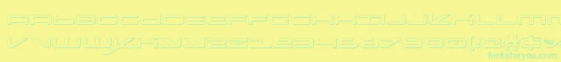 Oramacs Font – Green Fonts on Yellow Background