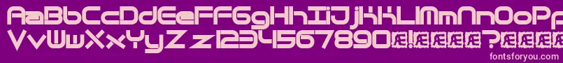 Quantflt Font – Pink Fonts on Purple Background