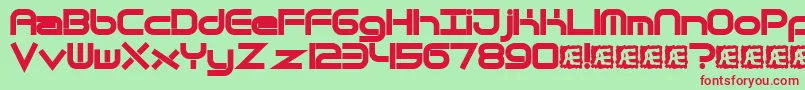Quantflt Font – Red Fonts on Green Background