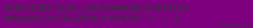 SansCondensed Font – Black Fonts on Purple Background