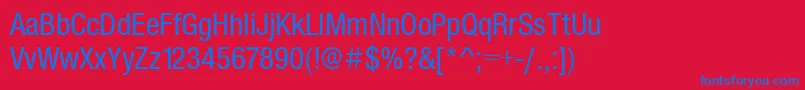 SansCondensed Font – Blue Fonts on Red Background