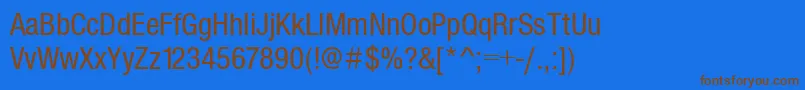 SansCondensed Font – Brown Fonts on Blue Background