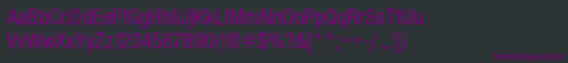 SansCondensed Font – Purple Fonts on Black Background