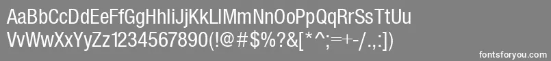 SansCondensed Font – White Fonts on Gray Background