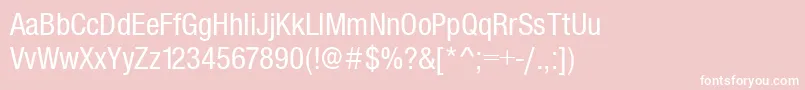 SansCondensed Font – White Fonts on Pink Background