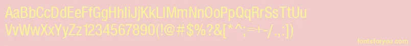 SansCondensed Font – Yellow Fonts on Pink Background