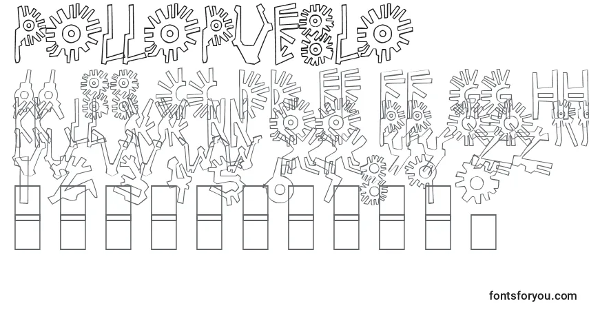 Schriftart PolloPueblo – Alphabet, Zahlen, spezielle Symbole