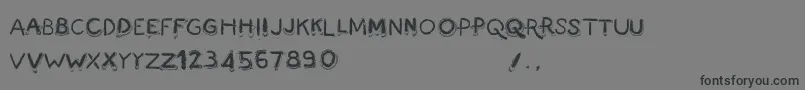 FingermadeV2 Font – Black Fonts on Gray Background