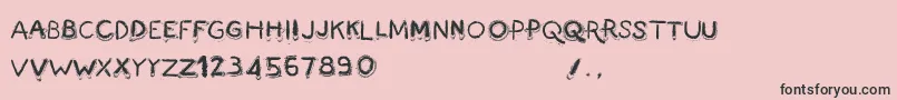 FingermadeV2 Font – Black Fonts on Pink Background