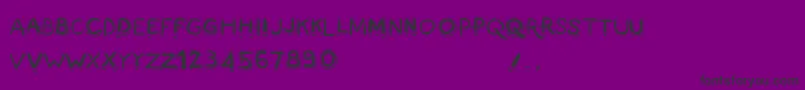 FingermadeV2 Font – Black Fonts on Purple Background