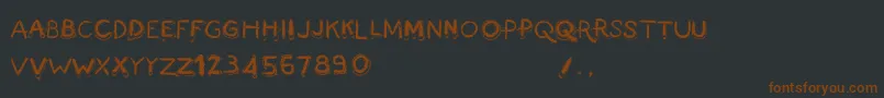 Шрифт FingermadeV2 – коричневые шрифты на чёрном фоне