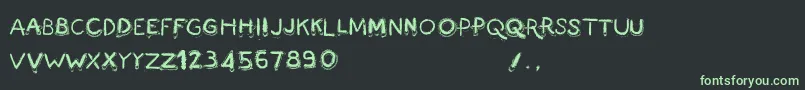 Шрифт FingermadeV2 – зелёные шрифты на чёрном фоне