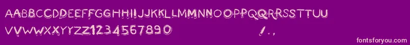 FingermadeV2 Font – Pink Fonts on Purple Background