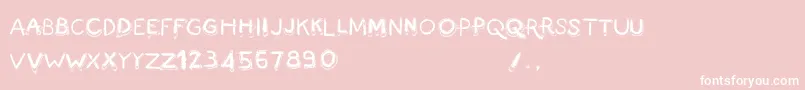 FingermadeV2 Font – White Fonts on Pink Background