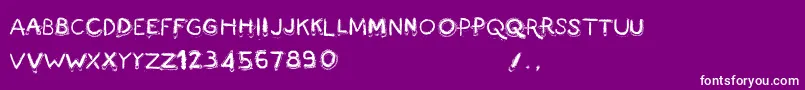 FingermadeV2 Font – White Fonts on Purple Background
