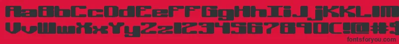 Offkiltr Font – Black Fonts on Red Background