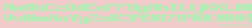 Offkiltr Font – Green Fonts on Pink Background